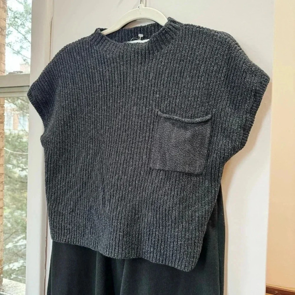 NWT Free People Freya Set FP Beach Sweater Top & Pants Black Charcoal Size XS - Picture 7 of 15